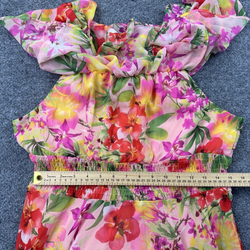 Rabbit Rabbit Rabbit Designs‎ Pink Floral Off Shoulder Dress Size 16 - Picture 8 of 11